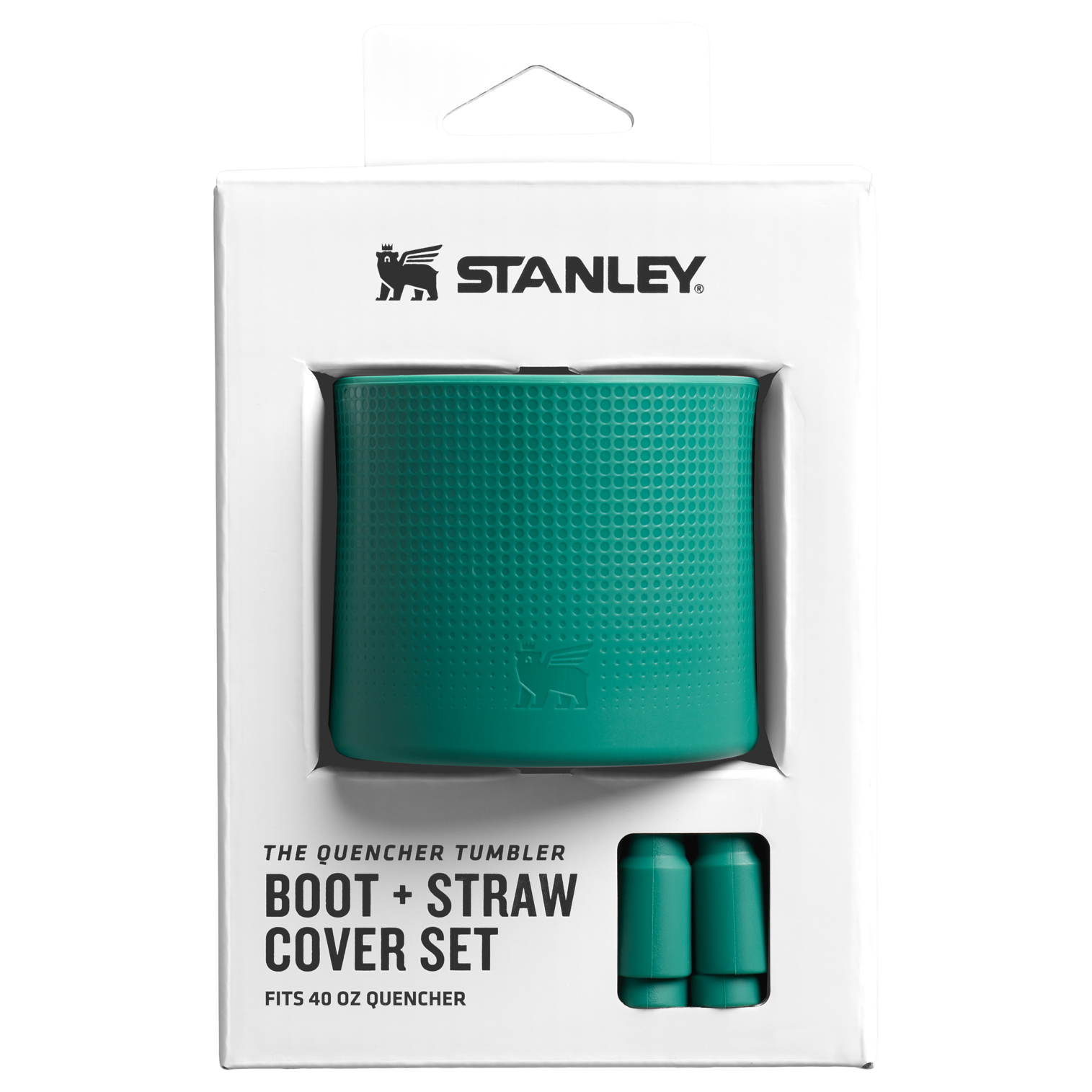Stanley 40 OZ Quencher Tumbler Boot & Straw Cover In Alpine Green